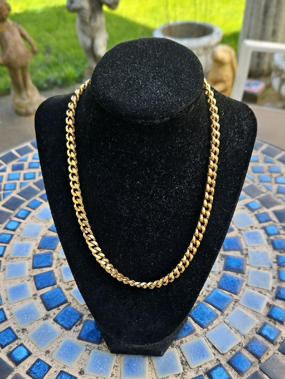 Vintage Heavy Goldtone Link Necklace